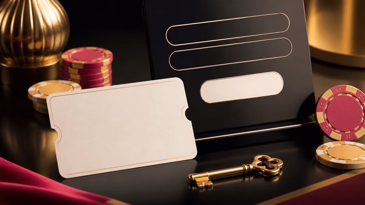 Illustration code promo DelOro Casino avec coupon vierge et clé